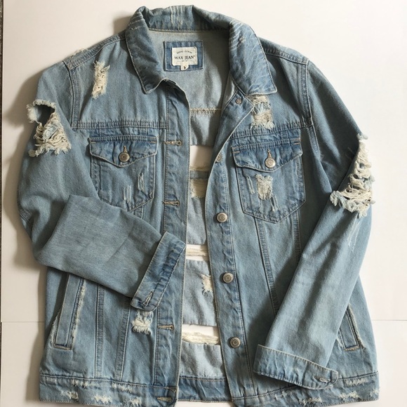 Jackets & Blazers - Ripped Jean Jacket Small